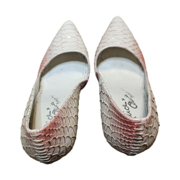 Alice & Olivia Dina Ombre Pink Scaled Pumps size 8.5 - Picture 6 of 10